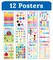 Carson Dellosa 16-Piece Spanish Early Learning Posters, 11" x 17" Colors, Numbers, Alphabet, Shapes, Sight Words Wall Art, ESL Preschool and Kindergarten Classroom Decor and Teacher Supplies